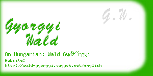 gyorgyi wald business card